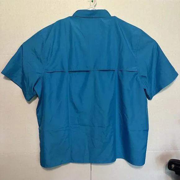 Eddie Bauer Men’s XXL Shirt Blue Vented Fishing Hiking Outdoors New - Picture 2 of 4